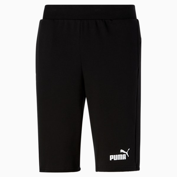 Essentials+ 12" Men's Shorts, Cotton Black-Puma White, extralarge